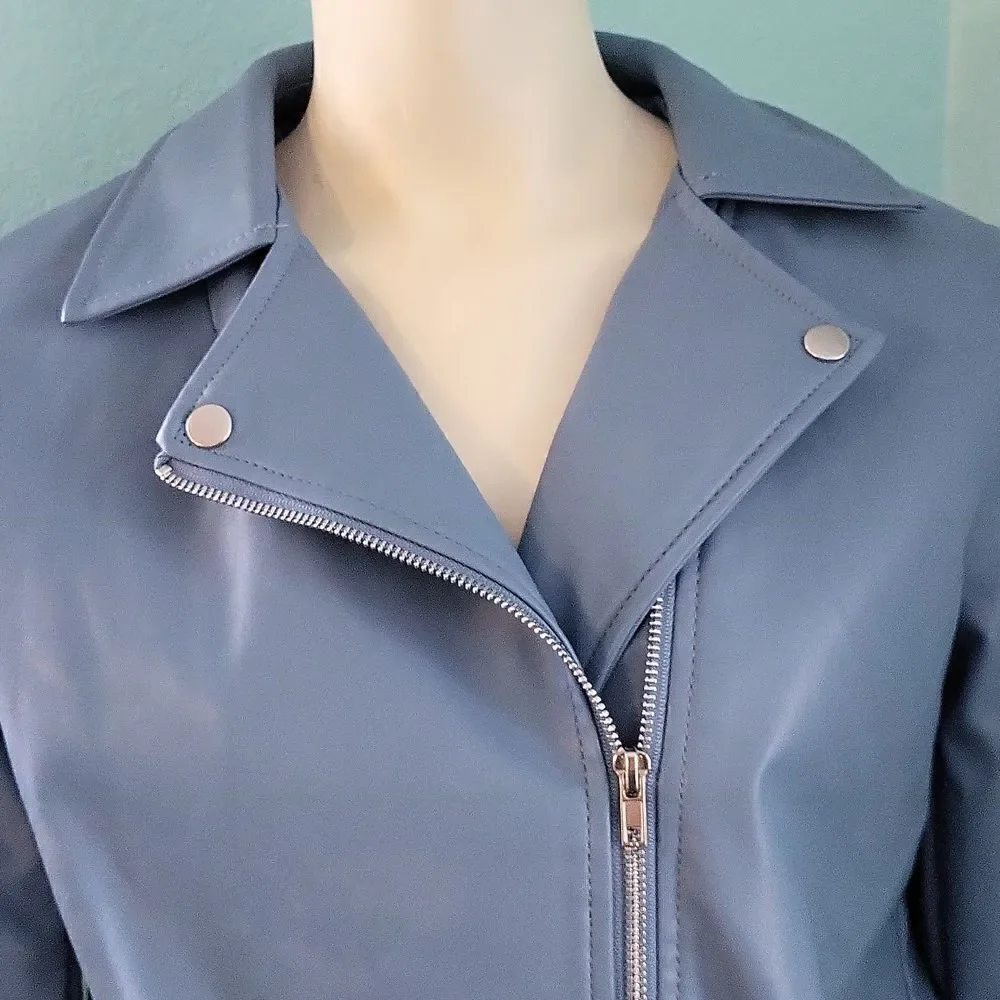 Active USA Vegan Belted Moto Jacket